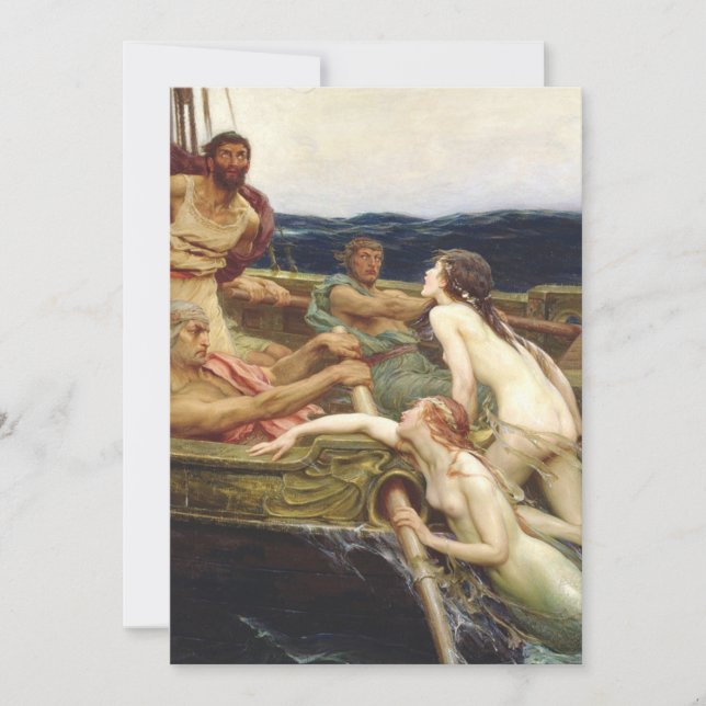 Ulysses and The Sirens - Herbert James Draper 1909 Einladung (Vorderseite)