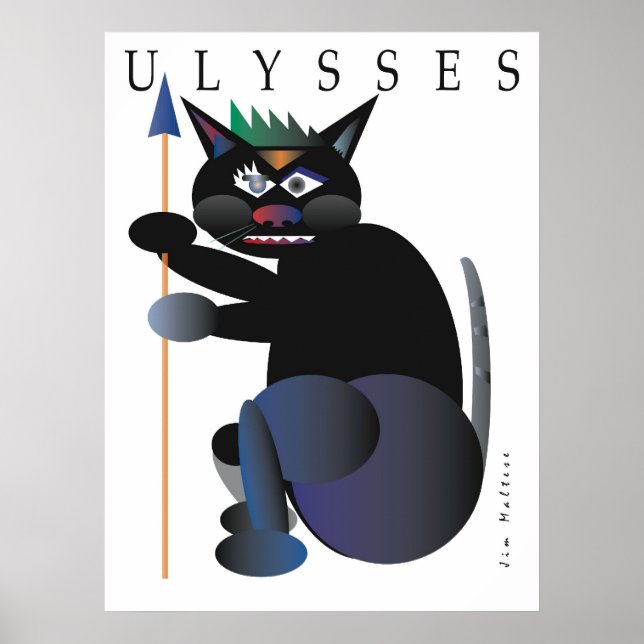 ULYSSES CAT POSTER VON JIM MALTESE (Vorne)