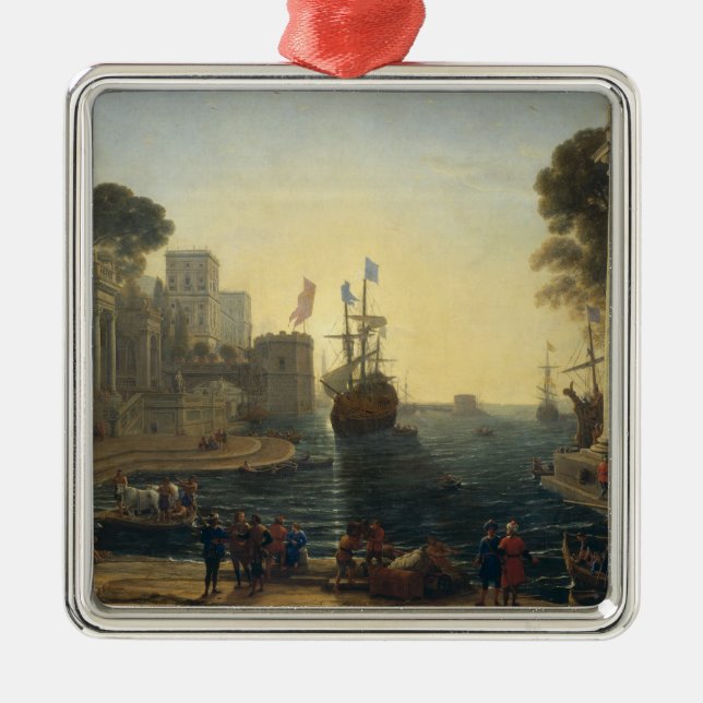 Ulysses, der Chryseis zu ihrem Vater zurückbringt Ornament Aus Metall (Vorne)