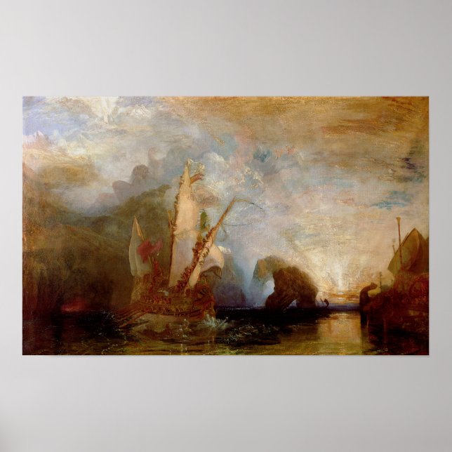 Ulysses Deriding Polyphemus, 1829 Poster (Vorne)