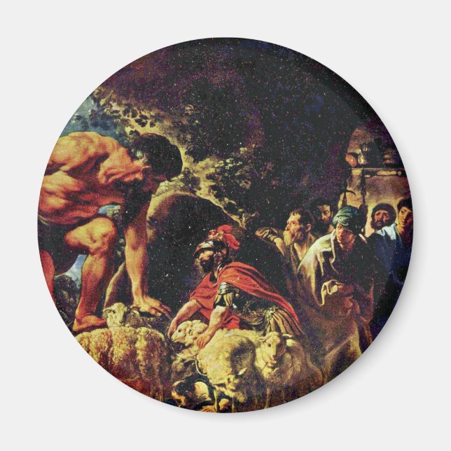 Ulysses in der Höhle von Polyphemus von Jordaens J Magnet (Vorne)