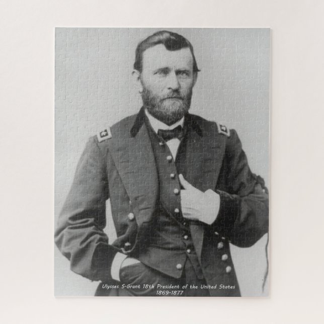 Ulysses S. Grant 18. Präsident von Amerika. Puzzle (Vertikal)