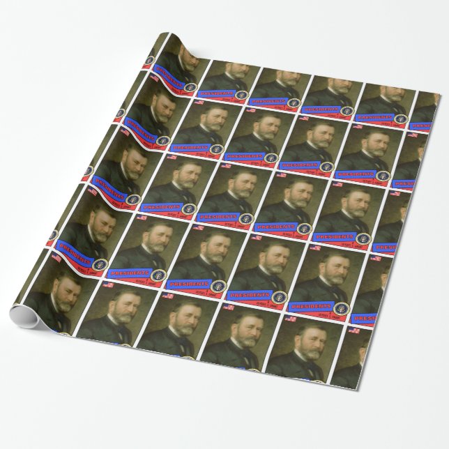 Ulysses S. Grant Baseball Card Geschenkpapier (Ungerollt)