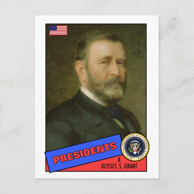 Ulysses S. Grant Baseball Card Postkarte (Vorderseite)