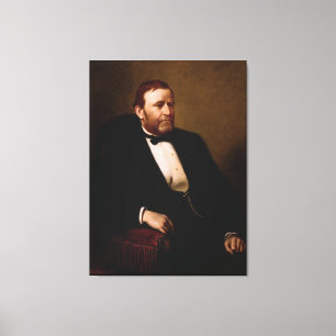 ULYSSES S. GRANT Portrait durch Druck Henrys Ulke Leinwanddruck
