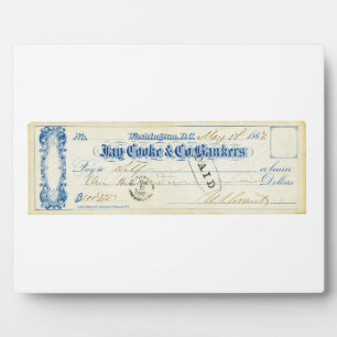 Ulysses S. Grant Unterzeichnete Karo vom 17. Mai 1 Fotoplatte