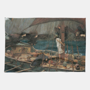 Ulysses und die Sirens von John William Waterhouse Geschirrtuch