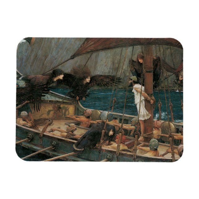 Ulysses und die Sirens von John William Waterhouse Magnet (Horizontal)