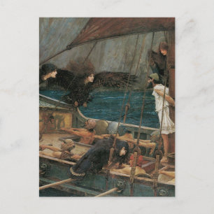 Ulysses und die Sirens von John William Waterhouse Postkarte