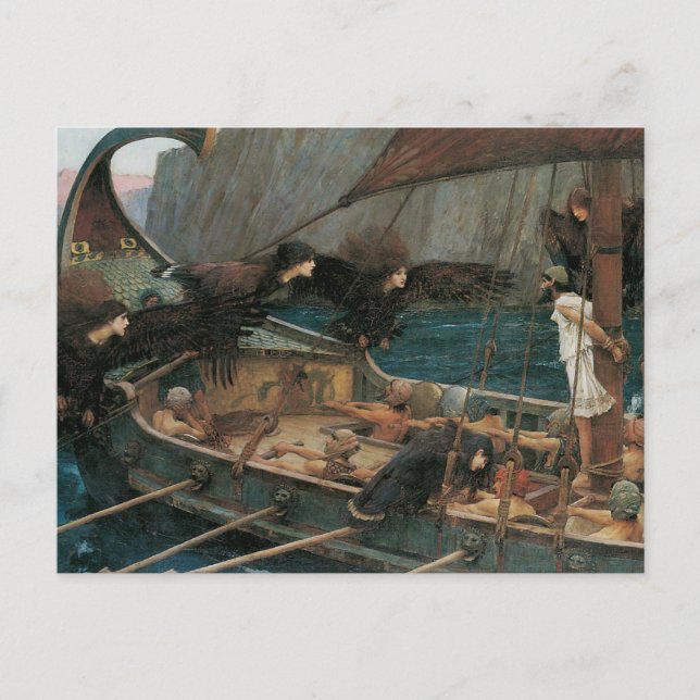 Ulysses und die Sirens von John William Waterhouse Postkarte (Vorderseite)