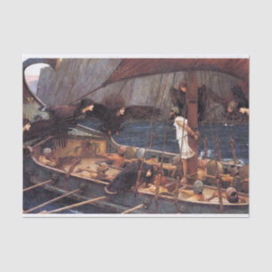 Ulysses und die Sirens von John William Waterhouse Seidenpapier