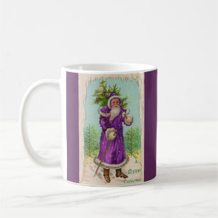 Um 1910 Weihnachtsmann in lila Gewand Kaffeetasse