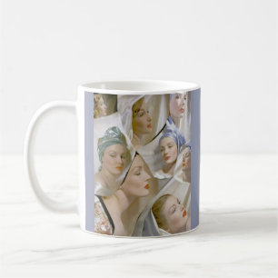 Um 1940 schöne Frauen Kaffeetasse