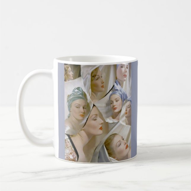 Um 1940 schöne Frauen Kaffeetasse (Links)