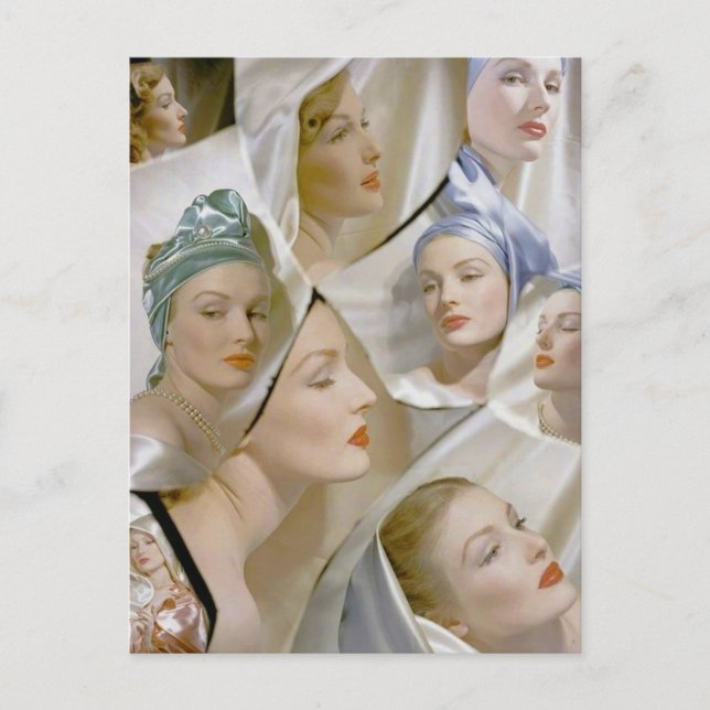 Um 1940 schöne Frauen Postkarte (Vorderseite)