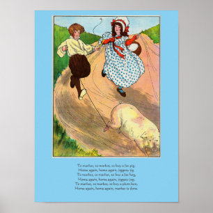 Um auf den Markt zu bringen, um ein fettes Schwein Poster