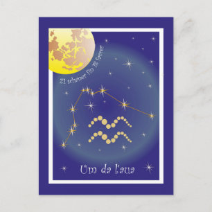 Um da l'aua 21 schaner fin 18 favrer Postkart Postkarte