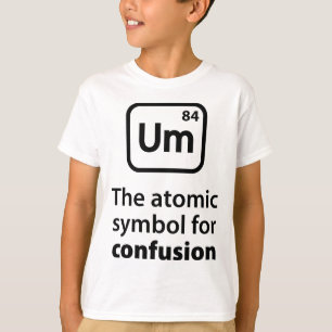 Um das Atomsymbol für Verwirrung T-Shirt