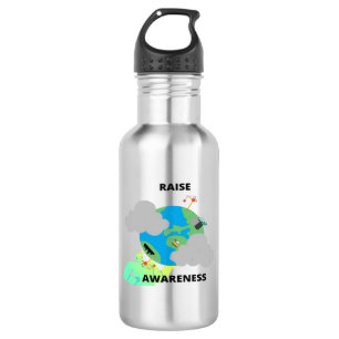 UM DAS BEWUSSTSEIN ZU ERHÖHEN! EDELSTAHLFLASCHE