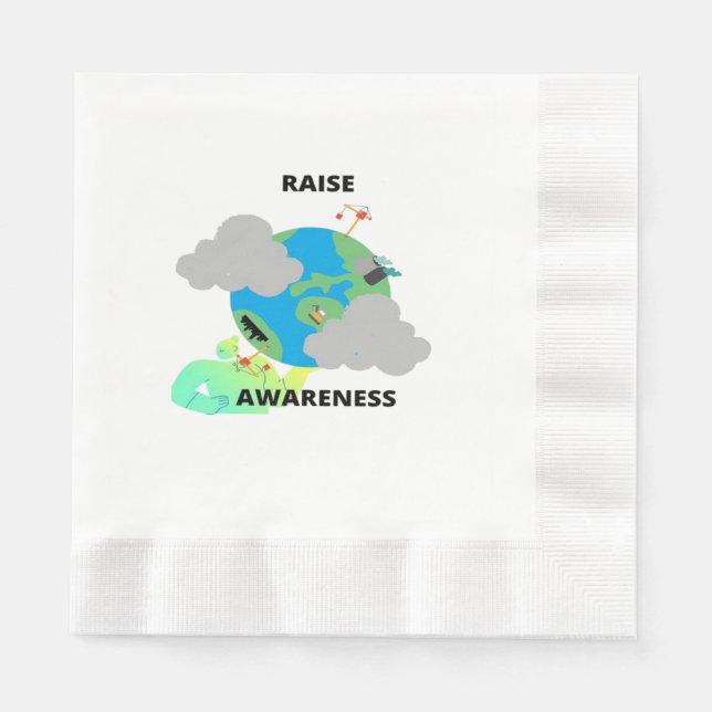 UM DAS BEWUSSTSEIN ZU ERHÖHEN! SERVIETTE (Vorderseite)