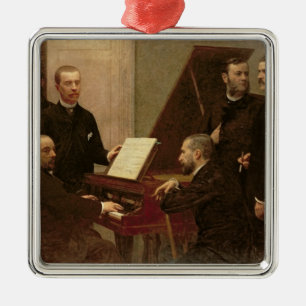 Um das Klavier 1885 Ornament Aus Metall