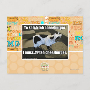 Um den Cheezburger zu kürzen Postkarte