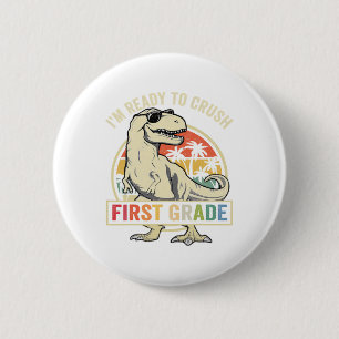 Um den ersten Grad 1. Tag der Schule Dinosaurier B Button