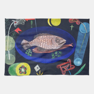 Um den Fisch herum, Paul Klee Geschirrtuch