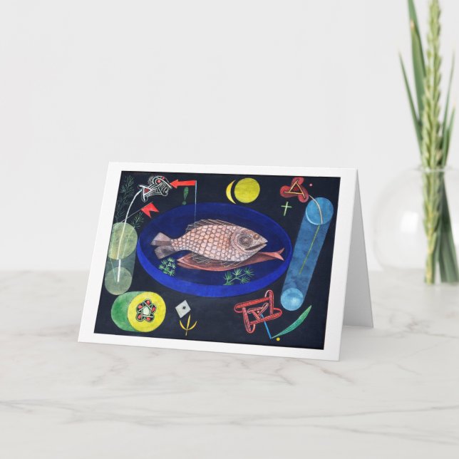 Um den Fisch herum, Paul Klee Karte (Vorderseite)