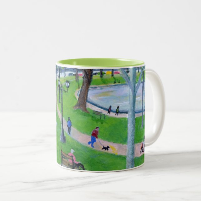 Um den Lough im Korken gehen, Irland Zweifarbige Tasse (VorderseiteRechts)