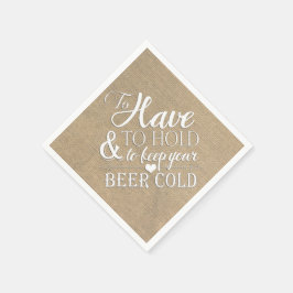 Um eine Bierkältezeremonie Behalten Serviette