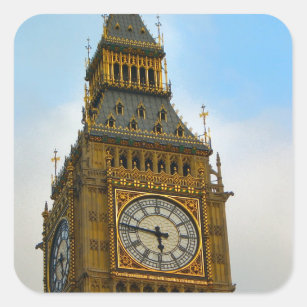 Um Großbritannien Big Ben, Glockenturm, Quadratischer Aufkleber