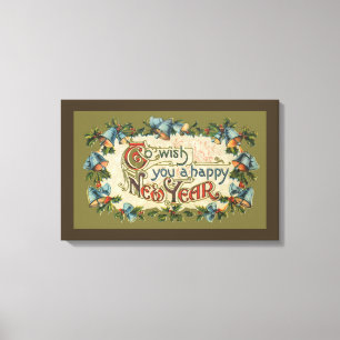 Um Ihnen ein glückliches neues Jahr zu wünschen, V Leinwanddruck
