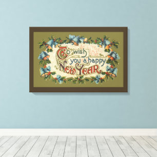 Um Ihnen ein glückliches neues Jahr zu wünschen, V Leinwanddruck