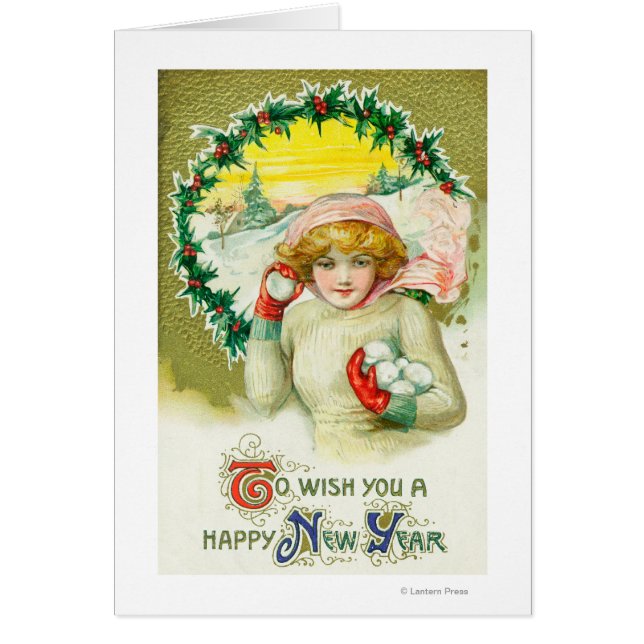 Um Ihnen einen guten Snowball-Kampf für das neue J (Vorne)