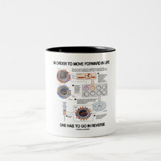 Um im Leben vorwärts zu kommen, kehrt der Spaß zur Zweifarbige Tasse