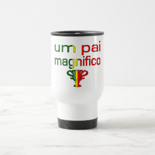 Um Pai Magnifico Portugal Flaggen-Farben Reisebecher