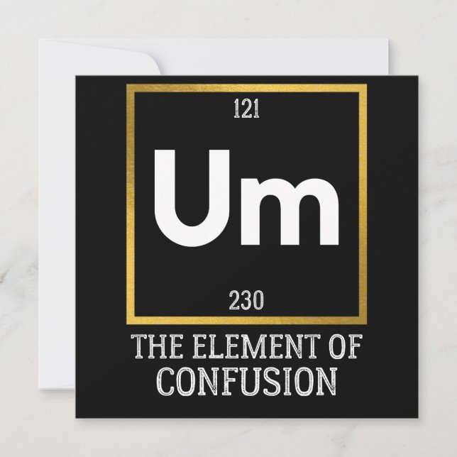 Um The Element of Confusion T-Shirt Save The Date (Vorderseite)