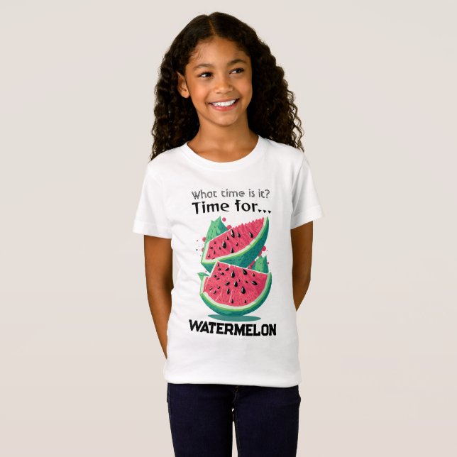 Um wie viel Uhr ist es? Zeit für Watermelon T-Shirt (Vorne ganz)