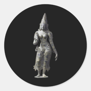 Uma Parvati Ehefrau des hinduistischen Gottes Shiv Runder Aufkleber