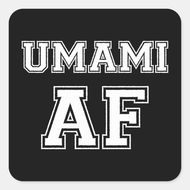 UMAMI AF QUADRATISCHER AUFKLEBER (Vorderseite)