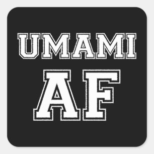 UMAMI AF QUADRATISCHER AUFKLEBER
