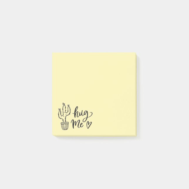 Umarm mich Kaktus Post-It Notizen (Vorderseite)