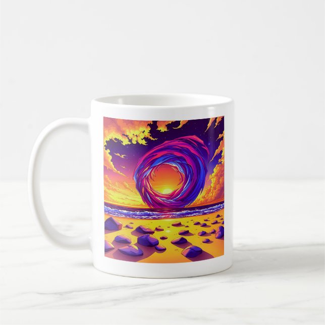 Umarme den kosmischen Wirbel Kaffeetasse (Links)