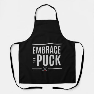 Umarme den Puck Hockey-Schürze Schürze