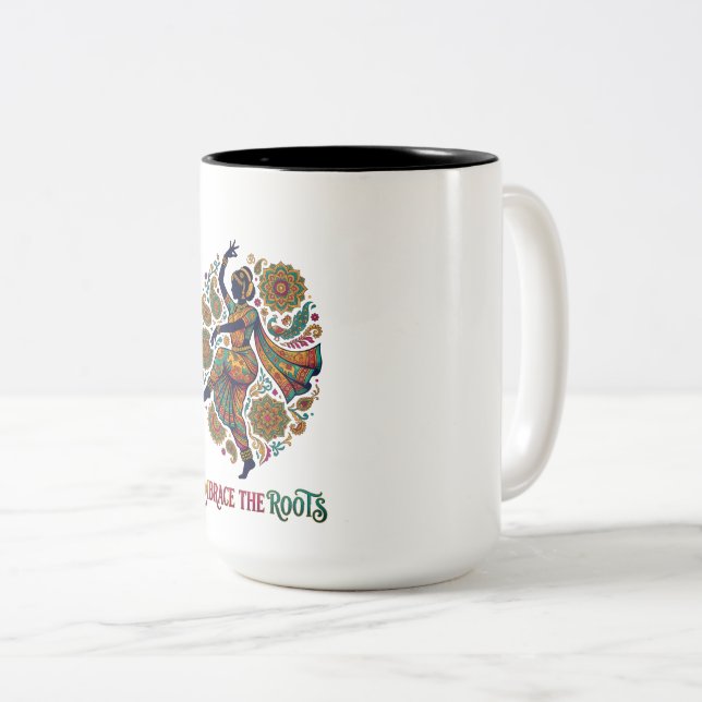 Umarme den Roots Dance Zweifarbige Tasse (VorderseiteRechts)