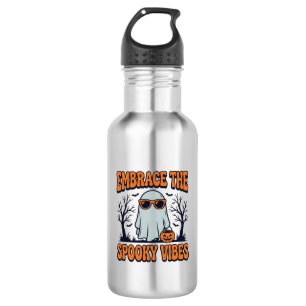 Umarme die Grusel-Vibes Geist Halloween-Shirt_1 Edelstahlflasche