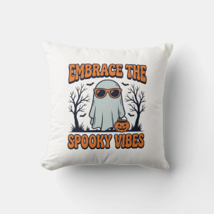 Umarme die Grusel-Vibes Geist Halloween-Shirt_1 Kissen