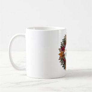 Umarme die Jahreszeiten Herbst Botanischer Kranz N Kaffeetasse