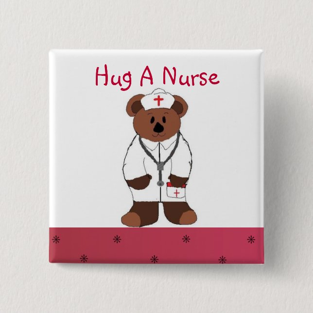 Umarme einen Krankenpfleger Button (Vorderseite)